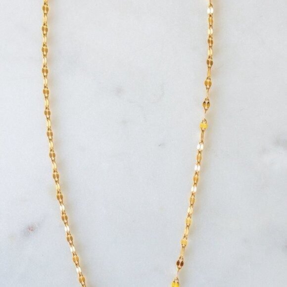Minimalist Gold Sparkle Chain Necklace Waterproof Everyday Jewelry Non-tarnish - Picture 3 of 13